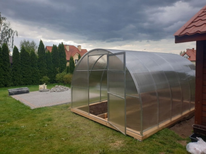 Mini szklarnia ogrodowa z poliwęglanu 2x2m 5mm profile 20x20 MOCNA